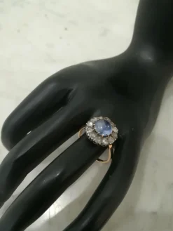 Bague Pompadour Saphir Cabochon Diamants