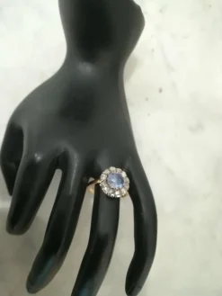 Bague Pompadour Saphir Cabochon Diamants