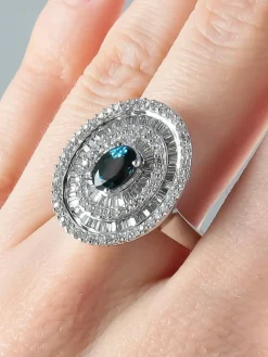 Bague Pompadour Saphir Diamants