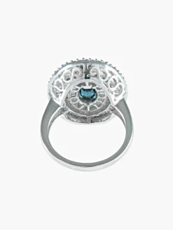 Bague Pompadour Saphir Diamants