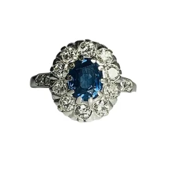 Bague Pompadour Saphir et Diamants