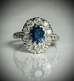 Bague Pompadour Saphir et Diamants