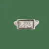 Bague pont or blanc diamants 0.50 carats