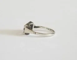 Bague pont or blanc diamants 0.50 carats