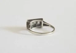 Bague pont or blanc diamants 0.50 carats
