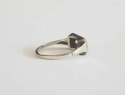 Bague pont or blanc diamants 0.50 carats
