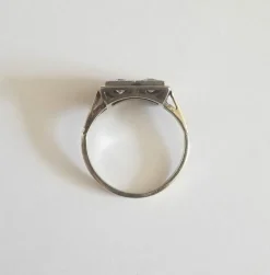 Bague pont or blanc diamants 0.50 carats