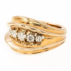 Bague Pont Or rose Diamant