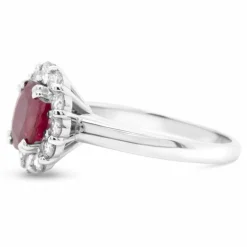 Bague Pottier or gris rubis diamants