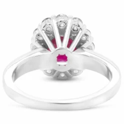 Bague Pottier or gris rubis diamants
