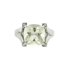 Bague Prasiolite Diamants