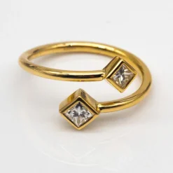 Bague PRINCESSE en or jaune et diamants