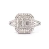 Bague Princesse or blanc diamants