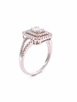 Bague Princesse or blanc diamants