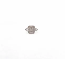 Bague Princesse or blanc diamants