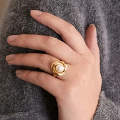Bague Pétale Perle