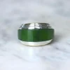 Bague puiforcat par andré vassort jade sur or jaune et argent