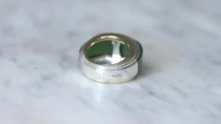Bague puiforcat par andré vassort jade sur or jaune et argent