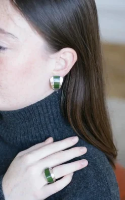 Bague puiforcat par andré vassort jade sur or jaune et argent