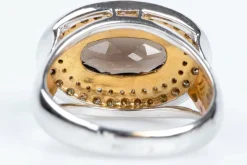 Bague Quartz fumé Diamants