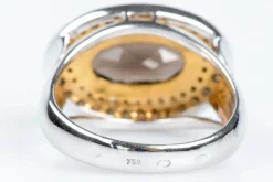 Bague Quartz fumé Diamants