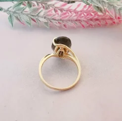 Bague Quartz fumé Or Jaune