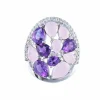 Bague quartz rose Améthystes