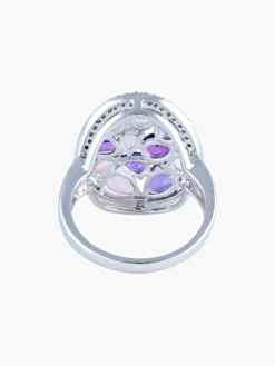 Bague quartz rose Améthystes