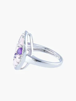 Bague quartz rose Améthystes