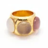 Bague QUARZ BUBBLE en Or et Quartz