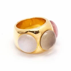 Bague QUARZ BUBBLE en Or et Quartz