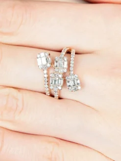Bague Quatre Or jaune Diamants