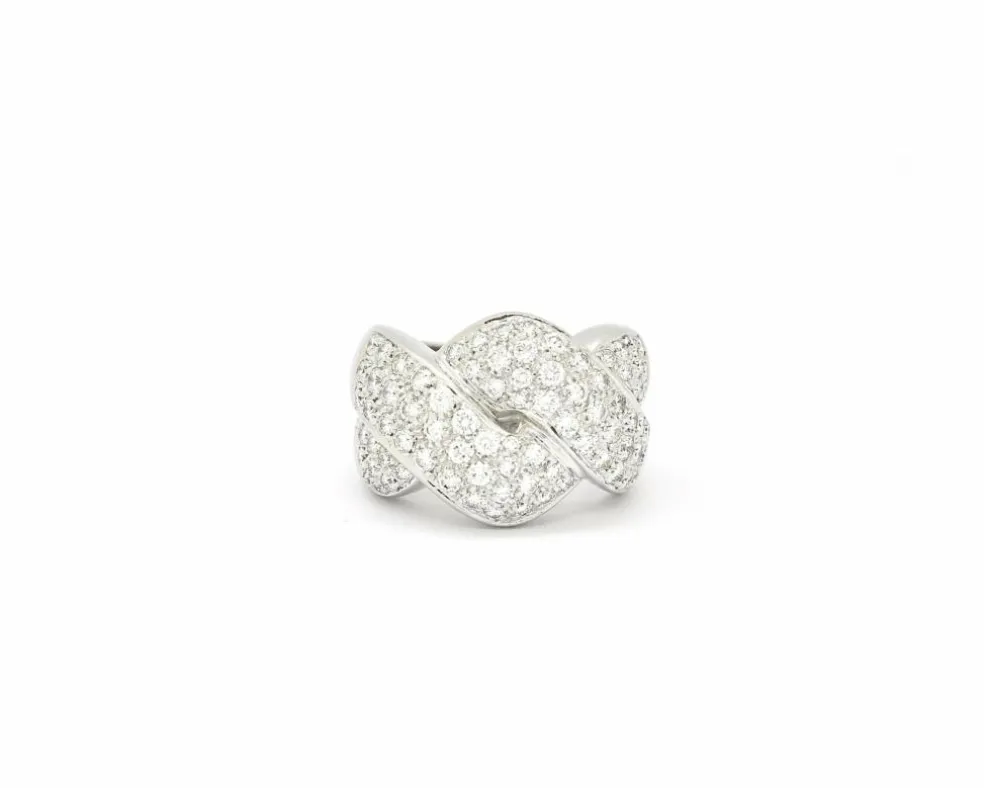 Bague Recarlo en or blanc avec diamants 2 carats