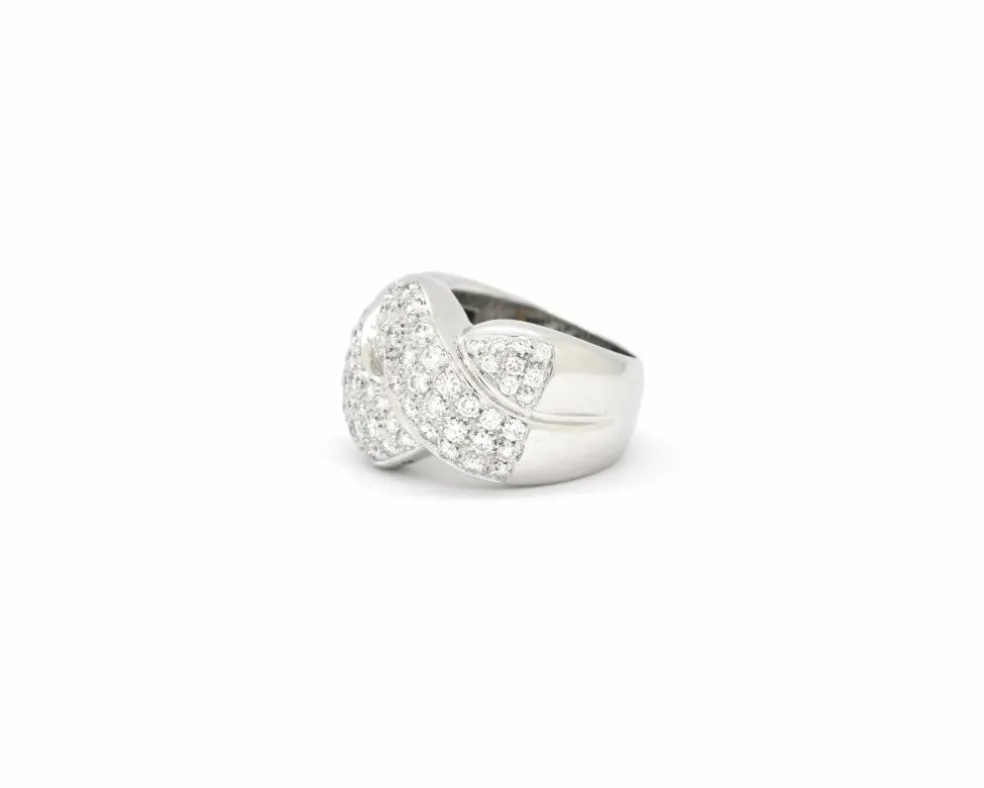 Bague Recarlo en or blanc avec diamants 2 carats