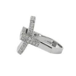 BAGUE RECTANGLE OR & DIAMANTS