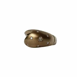 Bague Retro or jaune, diamants ronds et diamant trillion