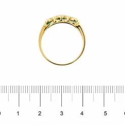 Bague Riviera avec émeraudes et diamants