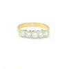 Bague Rivière 0,80 ct or jaune et blanc