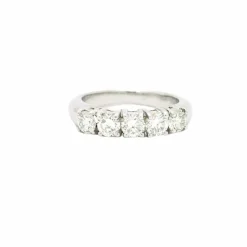 Bague rivière en or blanc 1,25 ct