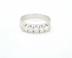 Bague Rivière en or blanc et diamants 0,60 ct
