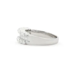 Bague rivière en or blanc et diamants