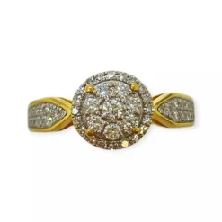 Bague rond pavage diamants