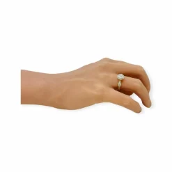 Bague rond pavage diamants