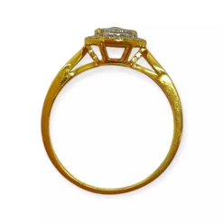 Bague rond pavage diamants
