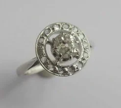 Bague ronde Art Déco diamants