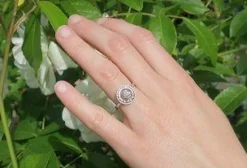 Bague ronde Art Déco diamants
