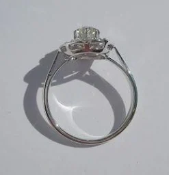 Bague ronde Art Déco diamants