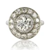 Bague ronde diamants art déco