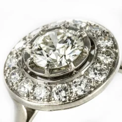 Bague ronde diamants art déco