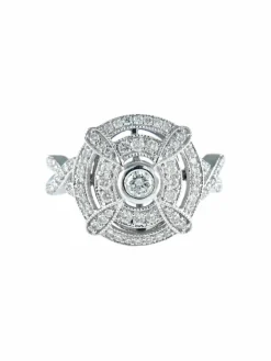 Bague Ronde Double entourage Diamants
